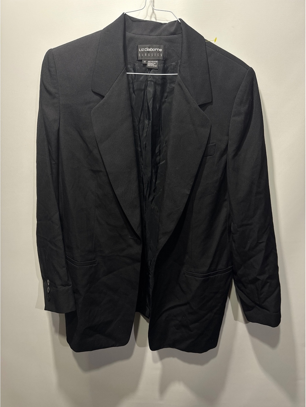 Liz Claiborne Classics Black Blazer Jacket Size 14